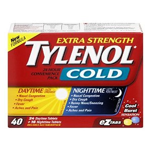 Tylenol 泰诺强效感冒药 24片日用 16片夜用