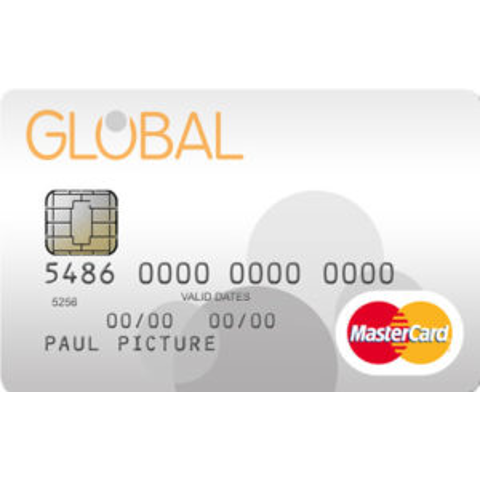 100%通过无需信用卡考核的万事达卡Global MasterCard 可以个人或作为企业实用的信用卡