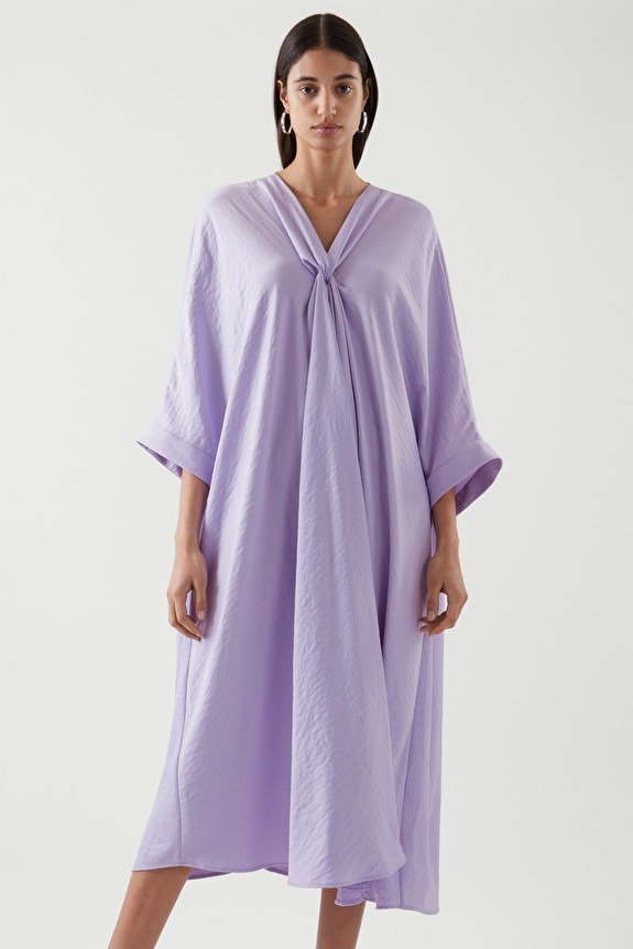 香芋紫连衣裙 