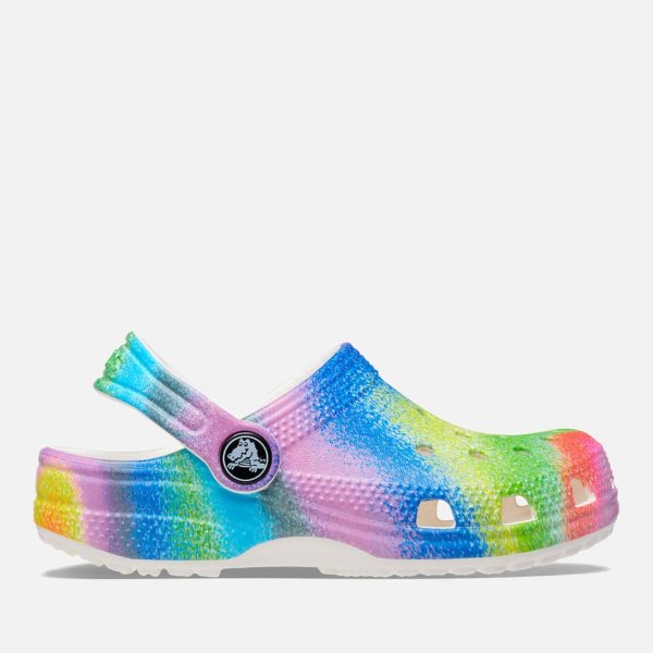 Crocs 彩虹色洞洞鞋