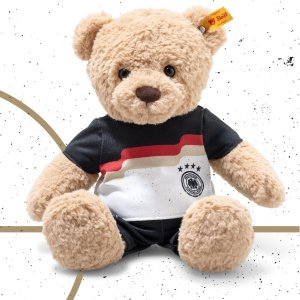 €24.9收挂件 回国伴手礼520❤️：Steiff 欧洲杯联名小熊 穿着德国球衣的金耳小熊哦