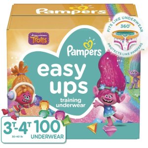 Pampers 帮宝适Easy Ups 男童和女童拉拉裤 100片装