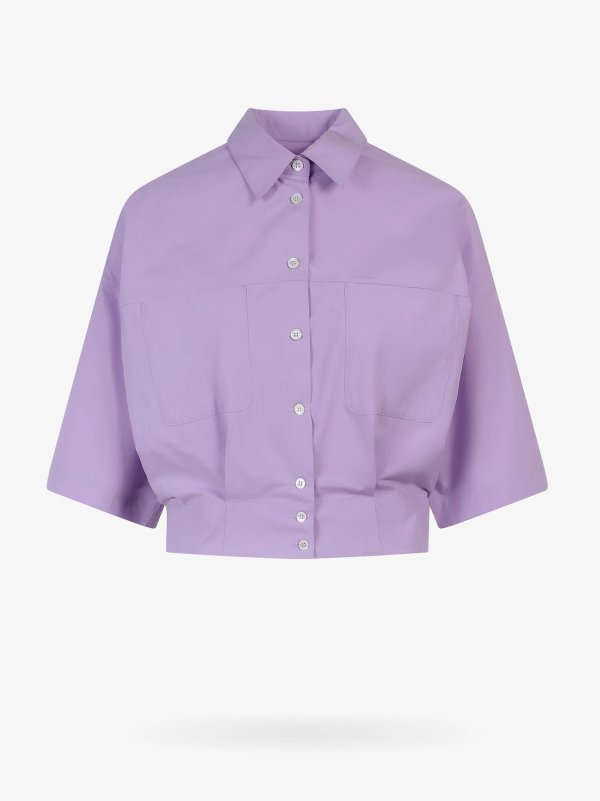 香芋紫短款衬衫
