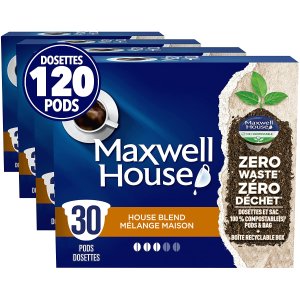 限今天：Maxwell House 咖啡胶囊 120 颗装 1杯咖啡仅$0.34