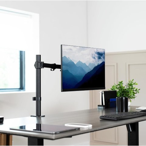 VIVO 桌面安装显示器臂 带 C 型夹和索环底座 居家办公必备