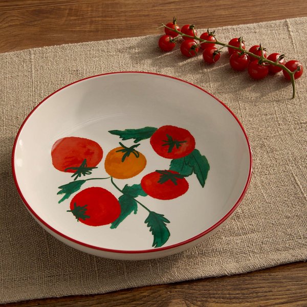 番茄印花意大利面碗
