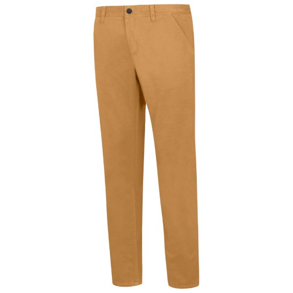 男式棕黄色直筒裤 