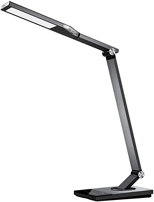 TT-DL16 Stylish Metal LED Desk Lamp, Office 5V/2A USB Port, 5 Color Modes, 6 Brightness Levels, Touch Control, Timer, Night Light (AU Plug, 240V)