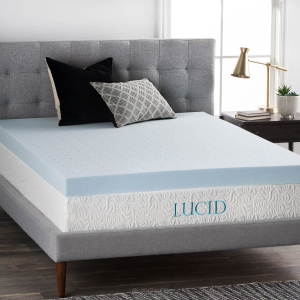 限今天：LUCID 4 Inch厚 透气记忆海绵床垫，多尺寸可选