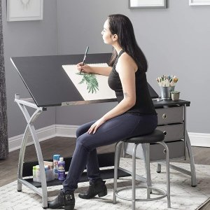 Studio Designs 绘画桌+凳子套装 可倾斜40度 带3抽屉收纳架