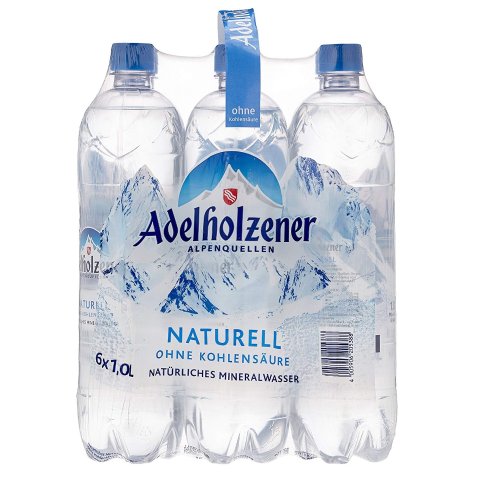 Adelholzener Naturell 矿物质饮用水1升x6瓶仅售€3.9 免去超市搬