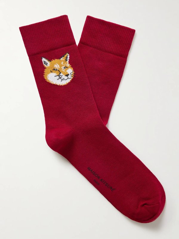 狐狸头中筒袜