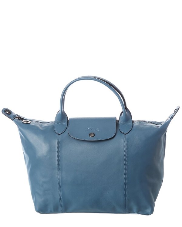 Pliage Cuir Medium Leather Tote