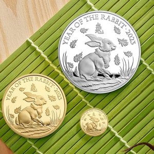 £13起收兔年纪念币The Royal Mint 兔年纪念币上新 限量款礼盒套装 抢金银币