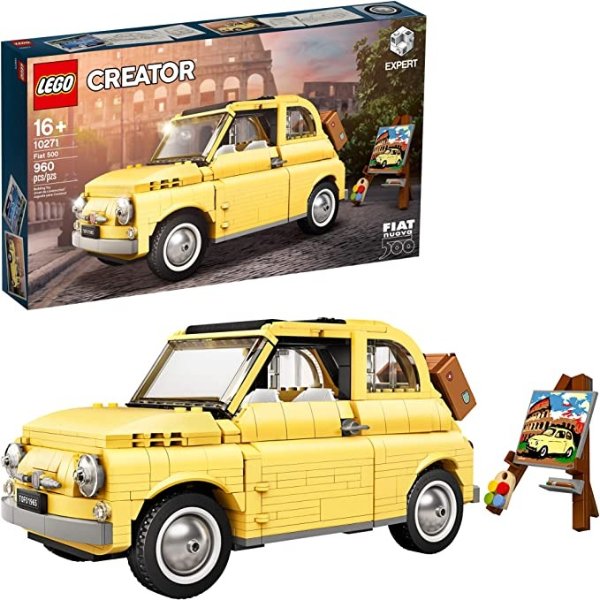Creator Expert Fiat 500 10271 Toy Car Building Set for Adults and Fans of Model Kits Sets Idea, New 2020 (960 Pieces)