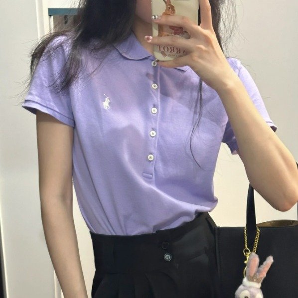 紫色polo短袖
