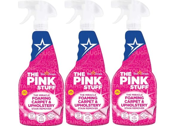 The Pink Stuff - 地毯和室内装潢泡沫去污剂 3X500 ml