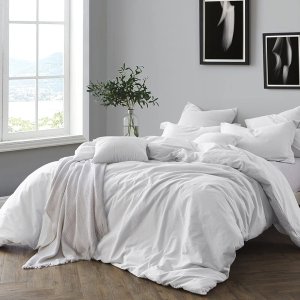 史低价：Omelas 白色Queen被套+枕套3件 柔软轻盈超细纤维
