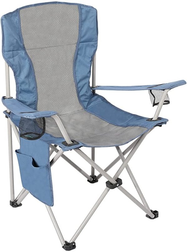 Homecall 蓝色可折叠露营椅 带侧袋