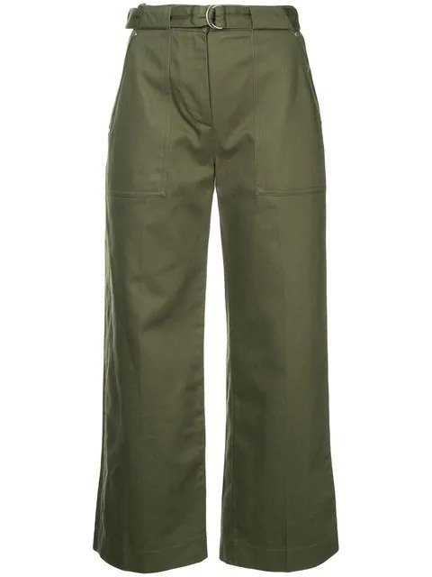 cropped high rise trousers 休闲裤