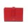 Ladies Red Medium Strap Wallet in Grained Calfskin