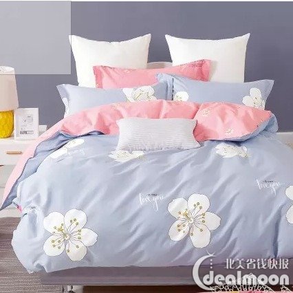 queen size cotton bedskirt duvet cover set     anti-bacteria