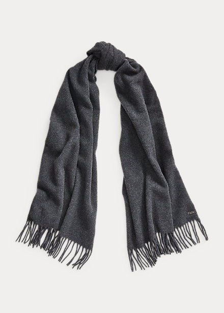 灰色羊毛围巾