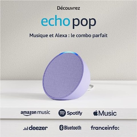 Decouvrez Echo Pop 蓝牙和 Wi-Fi 连接扬声器