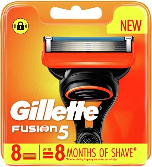 Gillette Fusion Manual Razor Blades, 8 Count