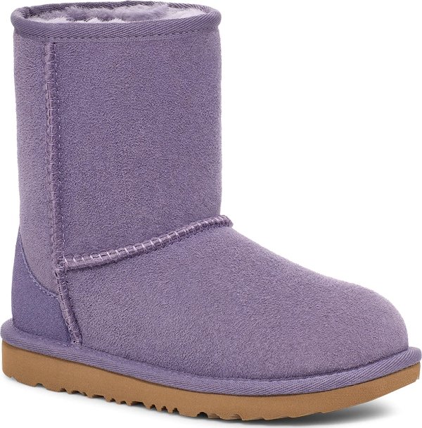 大童雾紫色靴子
