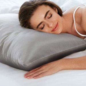Bedsure 真丝触感枕套2个装 Queen尺寸 带你进入深度睡眠