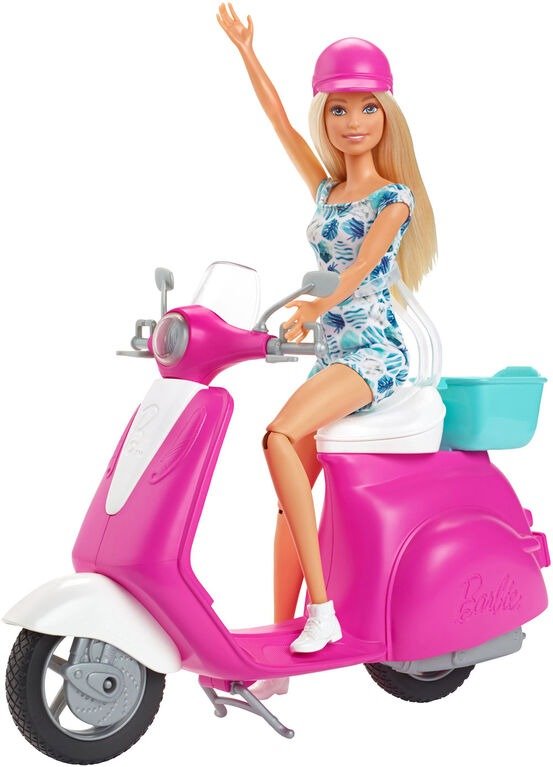 芭比娃娃乘摩托车