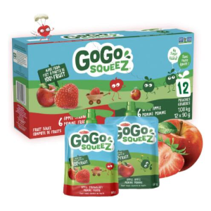 史低价：Go Go squeeZ 纯鲜果泥12袋装 苹果草莓 美味营养半半