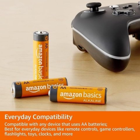 每个只要$0.3！Amazon春季大促🌸：：Amazon Basics电池 高性能超便宜 AA 5号电池 10年