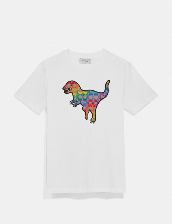 彩虹恐龙T恤