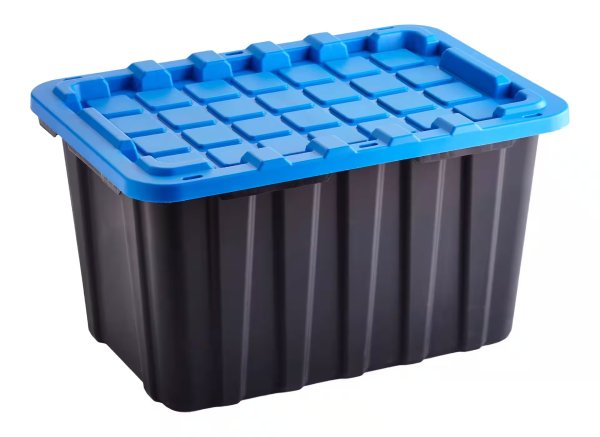 Mastercraft 重型可堆叠储物盒102L, 蓝黑配色