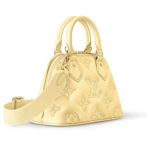 Louis VuittonAlma BB 淡黄色斜挎包