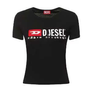 Diesel复古回潮Logo印花棉质平纹针织T恤