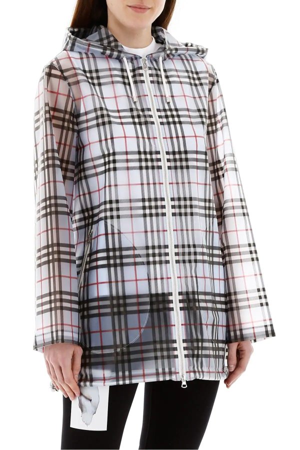 pvc vintage check 雨衣