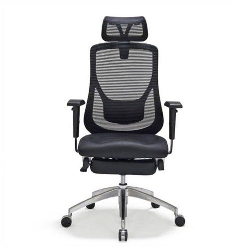 Adjustable Mesh Luxurious Office Chair with Footrest - Black - Moustache®