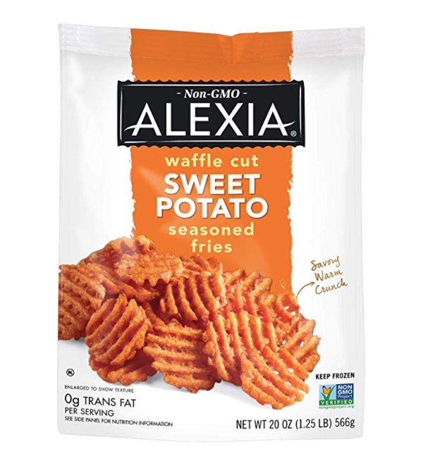 alexia waffle cut sweet potato seasoned fries, non-gmo