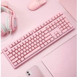 Aukey GM15 粉色RGB 机械键盘 青轴