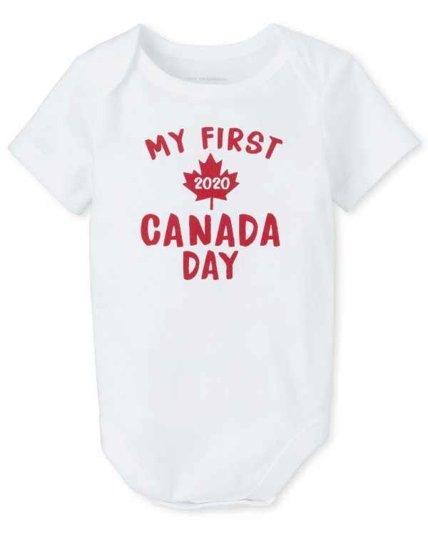 My First Canada Day 2020' 婴儿连体衣