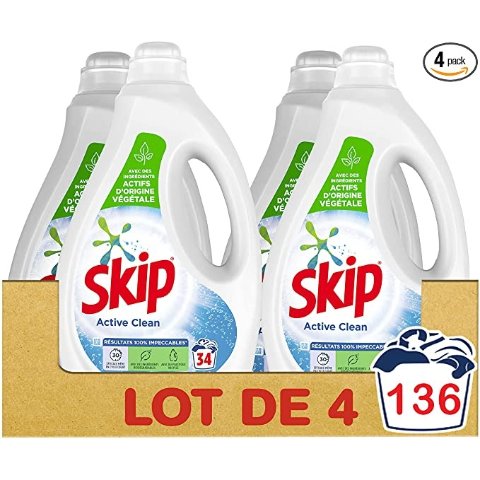 Le Chat Lessive Liquide Sensitive Jasmin - 4 x 1,7 L (136 Lavages)