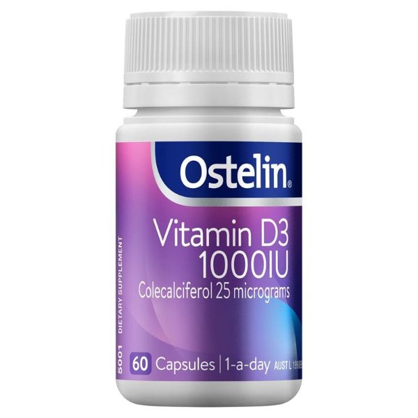Buy Ostelin Vitamin D3 1000IU 60 Capsules online at Chemist Warehouse