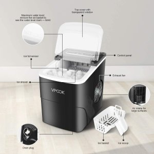 闪购：VPCOK 便携式制冰机热卖 6分钟快速制冰 无需漫长等待