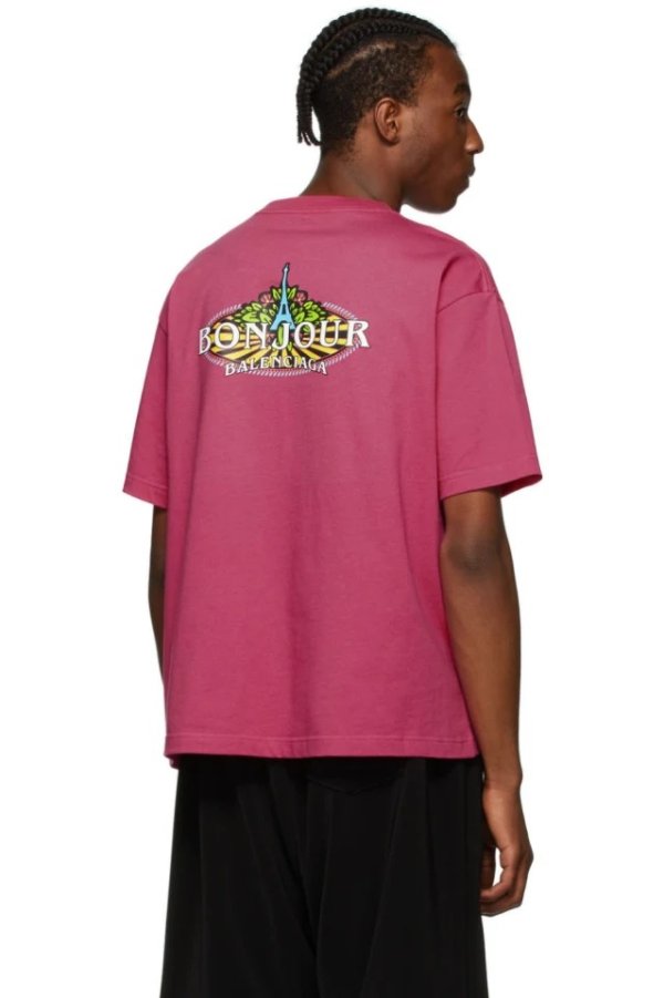 Pink Bonjourr T恤