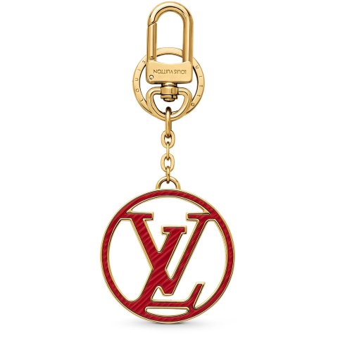 Epi LV Circle 皮革包袋吊饰和钥匙圈