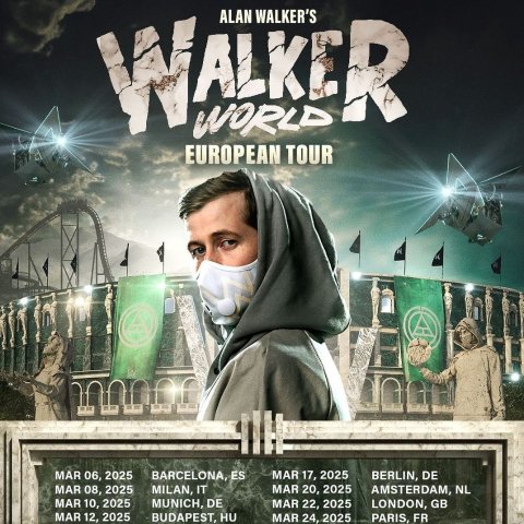 柏林、慕尼黑、法兰、杜塞等到啦！Alan Walker 2025欧洲巡演！德国4个城市官宣