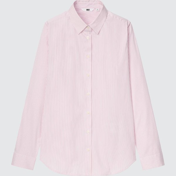 樱花粉条纹衬衫